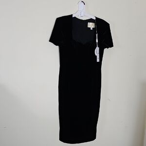 Elegant Black Velvet Dress